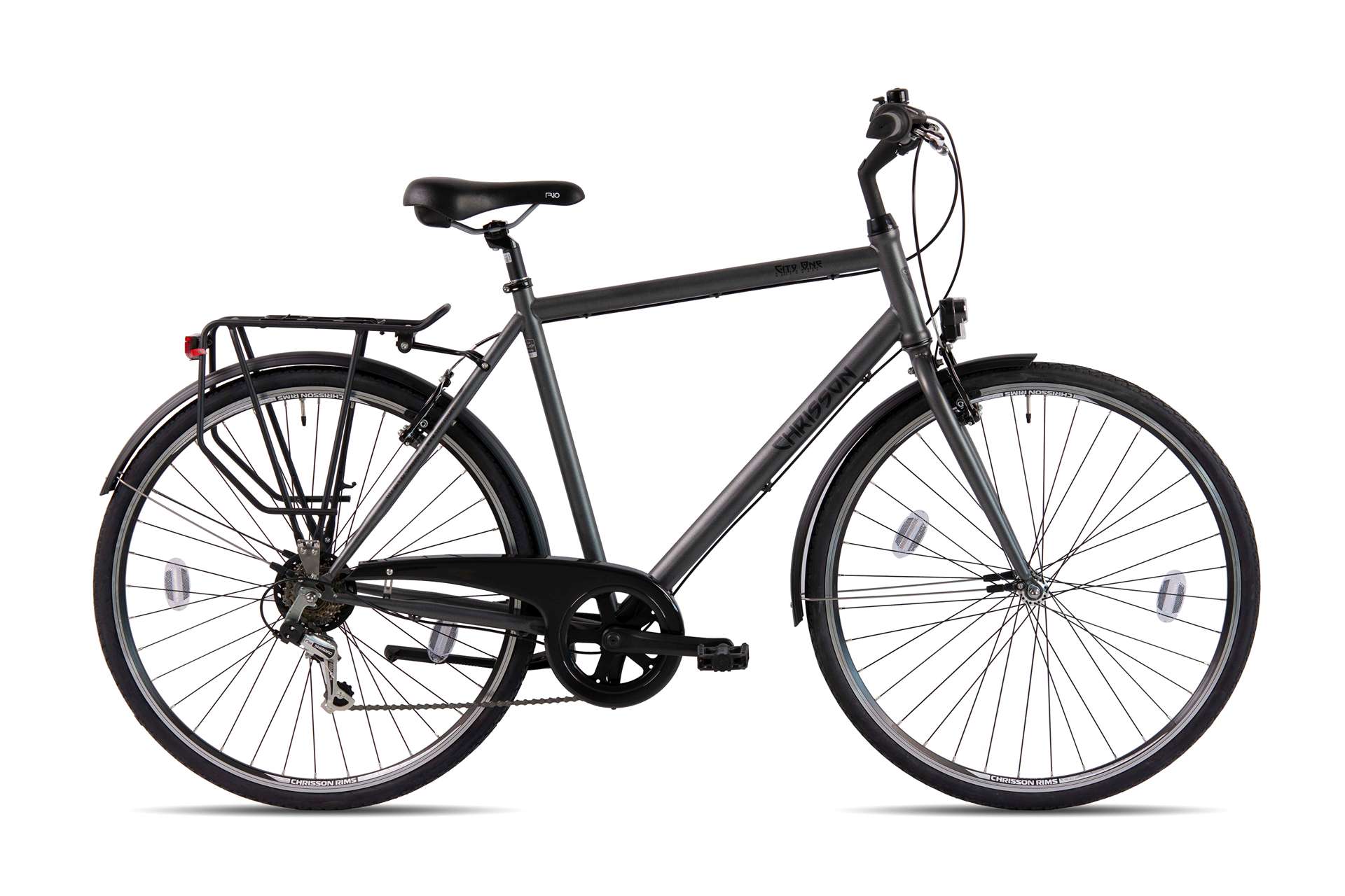 Мъжки градски велосипед Chrisson City One 28'', тъмносив