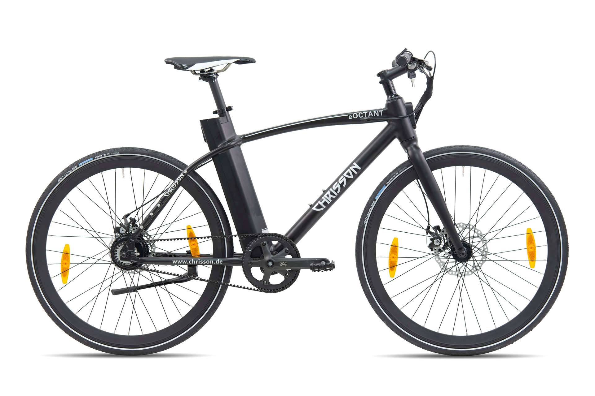 Електрически мъжки градски велосипед Chrisson eOctant Belt Drive 28'' 367.2Wh черен