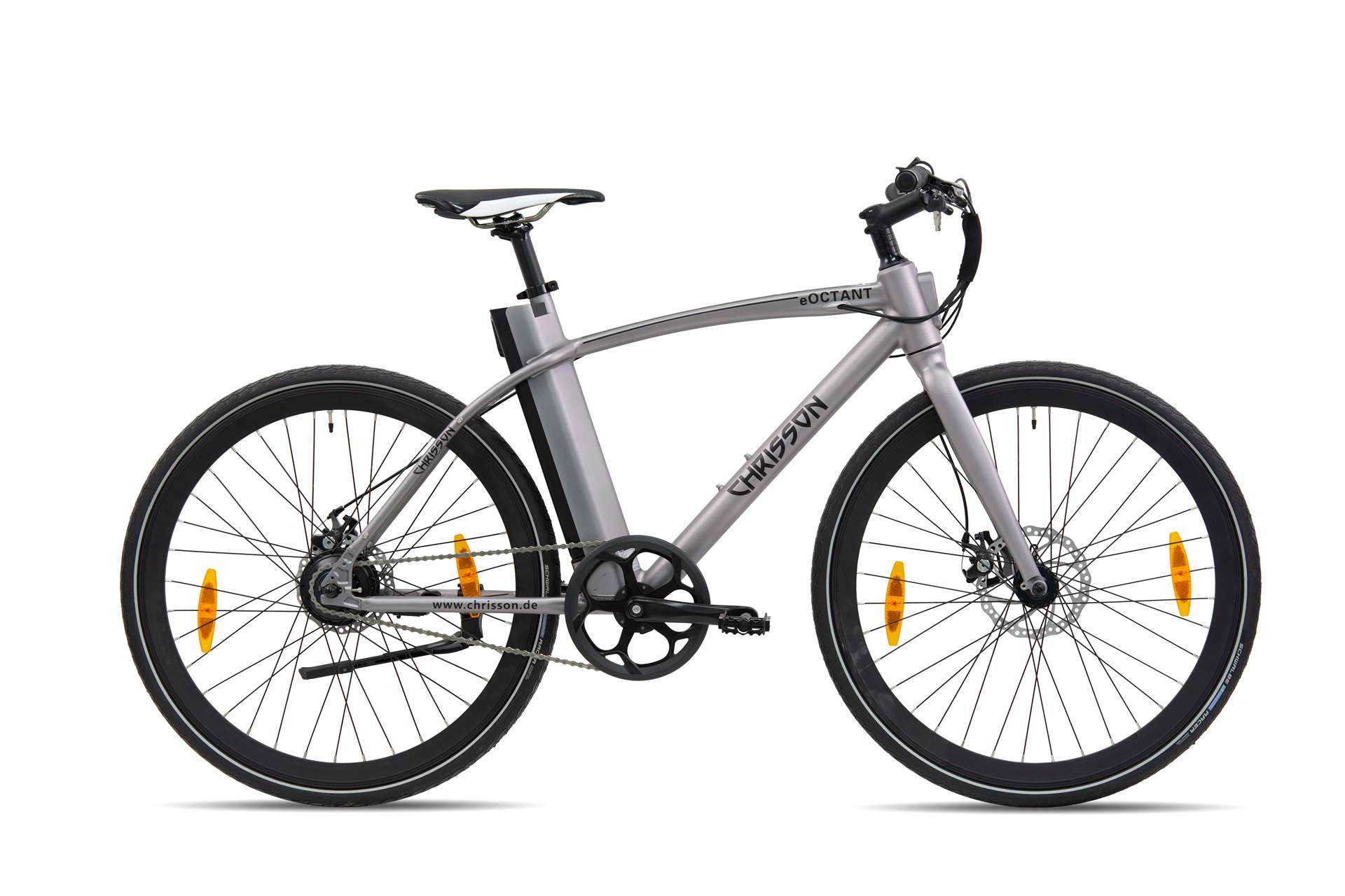 Електрически мъжки градски велосипед Chrisson eOctant Chain Drive 28'' 367.2Wh сив