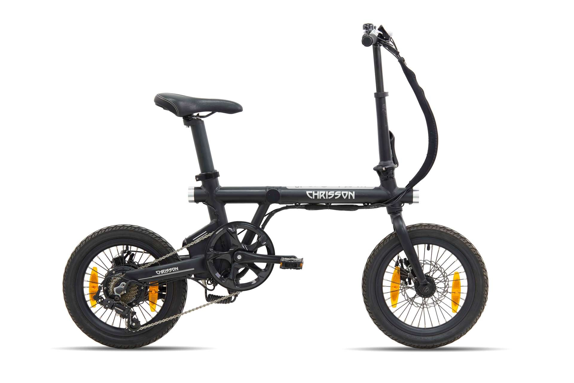Електрически сгъваем велосипед Chrisson Ertos 16'' 241,2Wh черен