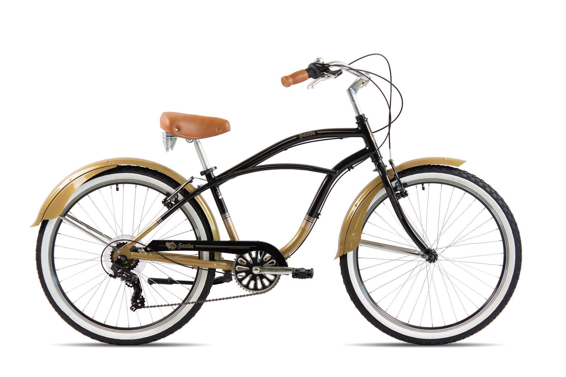 Мъжки градски велосипед Chrisson Cruiser Sando 26'', черен/златист