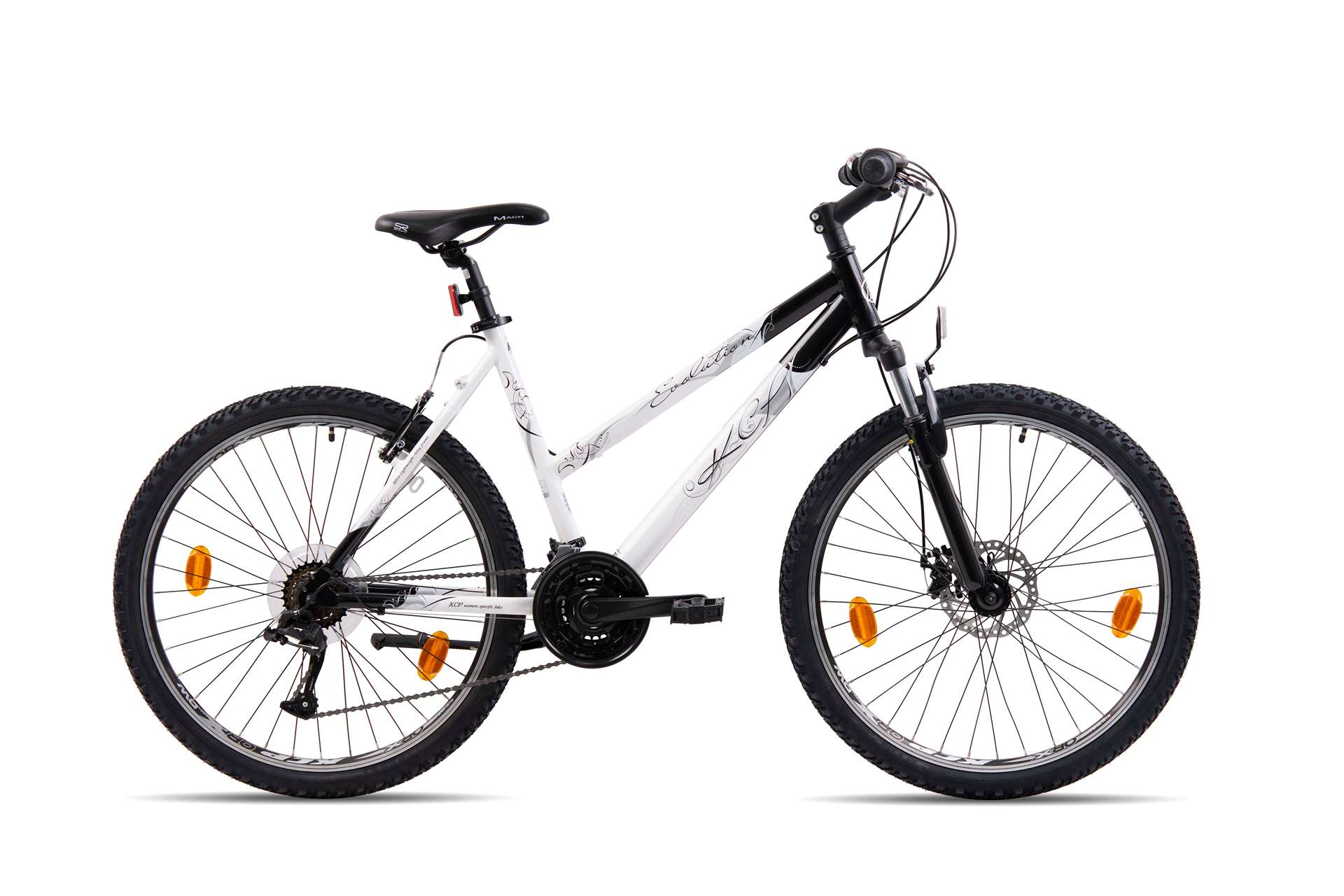 Дамски планински велосипед KCP Evolution 26'', бял/черен